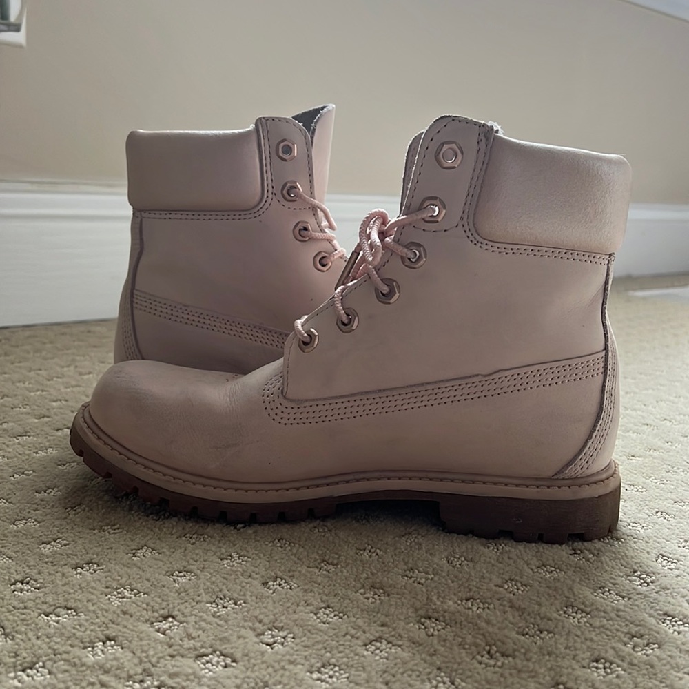 Pink/ Rose gold Timberland Boots